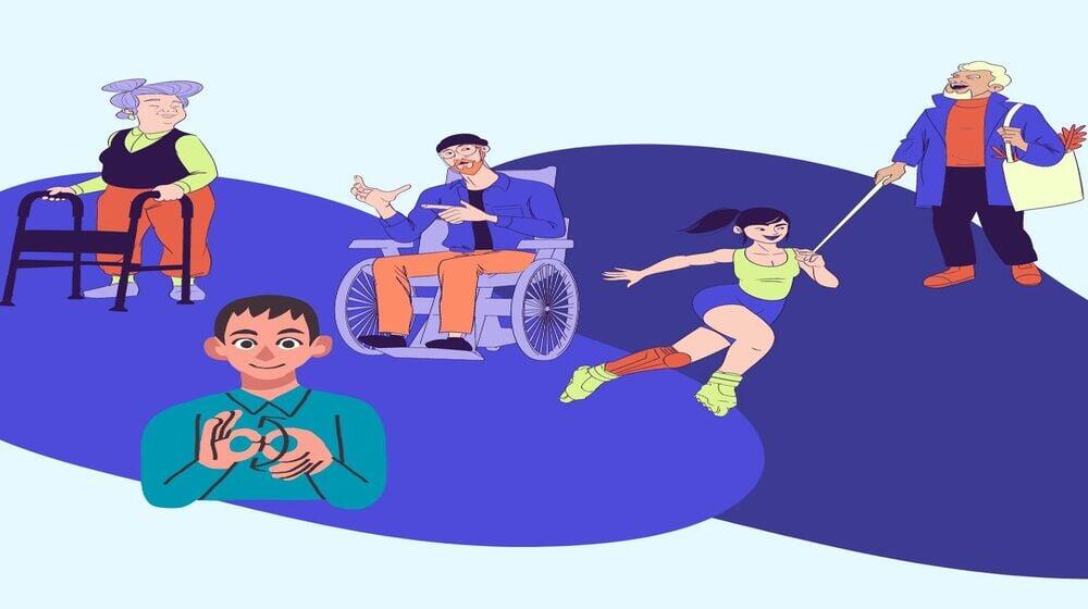 Ilustraciones de personas con alguna discapacidad