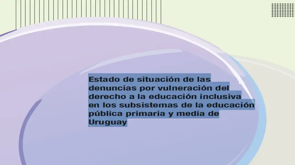 Estado de situación de las denuncias por vulneración del derecho a la educación inclusiva en los subsistemas de la educación pública primaria y media de Uruguay