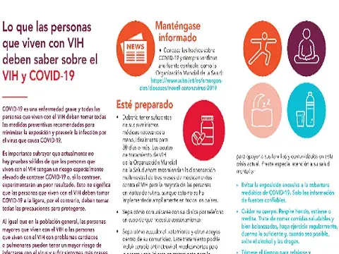 ENFERMEDAD POR CORONAVIRUS (COVID-19) Y VIH: DATOS Y ACCIONES CLAVE (Informe+Infografía)