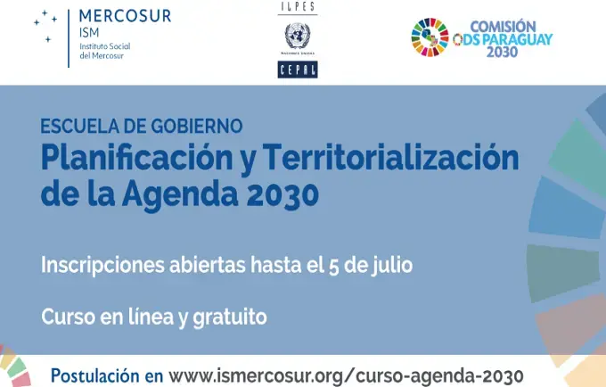 Inicia periodo de inscripción al curso “Planificación y Territorialización de la Agenda 2030”
