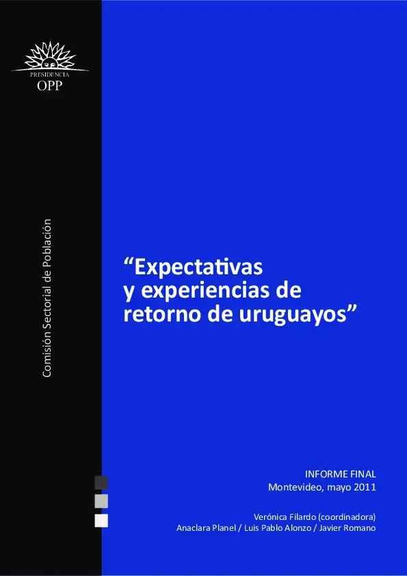 Expectativas y experiencias de retorno de uruguayos