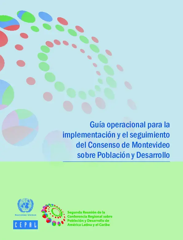 Guia operacional para la implementación y el seguimiento del Consenso de Montevideo sobre Población y Desarrollo