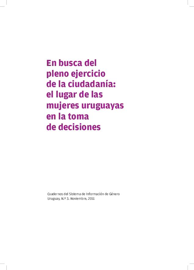 En busca del pleno ejercicio de la ciudadanía: el lugar de las mujeres en la toma de decisiones