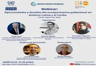 Presentaciones del Webinar: Oportunidades y desafíos del envejecimiento poblacional en América Latina y el Caribe.