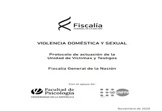 Protocolo ante casos de Violencia Doméstica y Sexual.