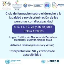 Programa del ciclo de formación sobre el derecho a la igualdad y no discriminación de las personas con discapacidad