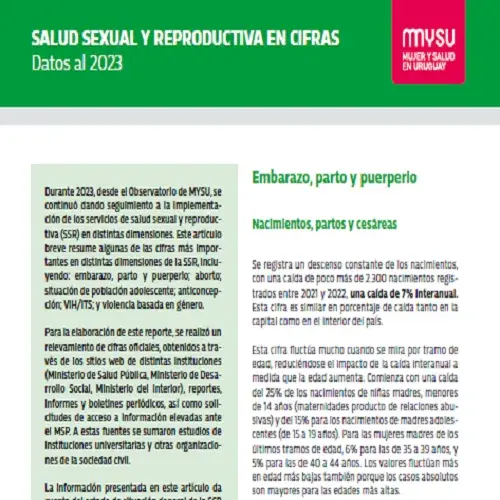 Salud sexual y reproductiva en cifras (datos al 2023)