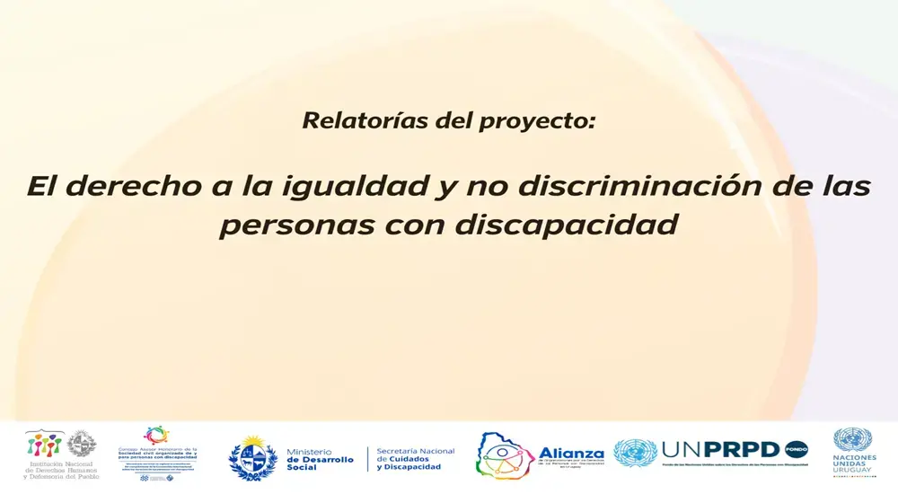 Relatorías del proyecto: El derecho a la igualdad de las personas con discapacidad 